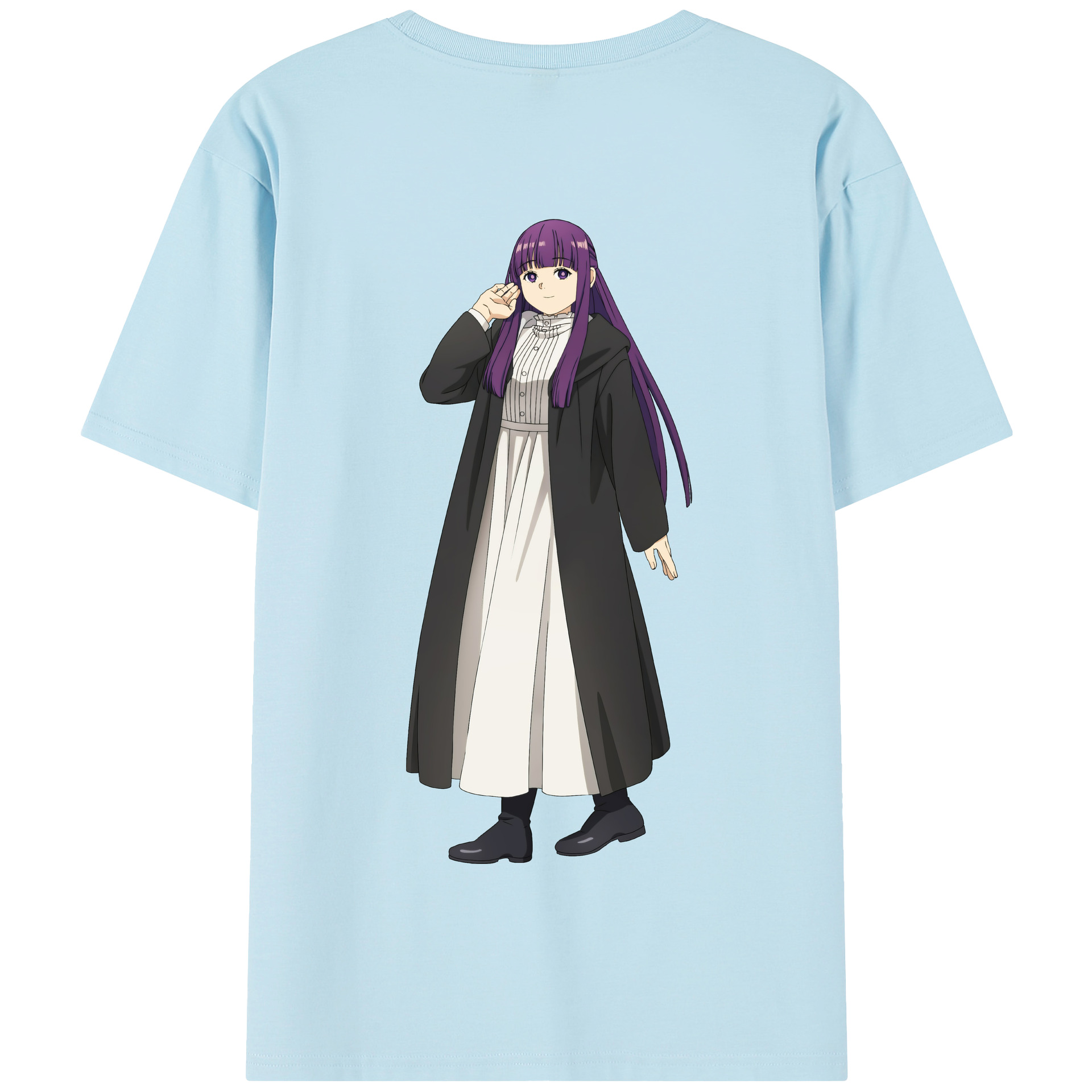 （画像用） 葬送のフリーレン Frieren 綿100％半袖Tシャツ（背面プリント）